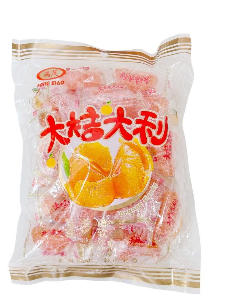 HM Orange Flavor Candy 500g 鸿茂大吉大利软糖