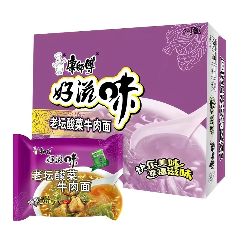 KSF Pickled Vege&Beef pk 117g 五入康师傅酸菜牛肉面