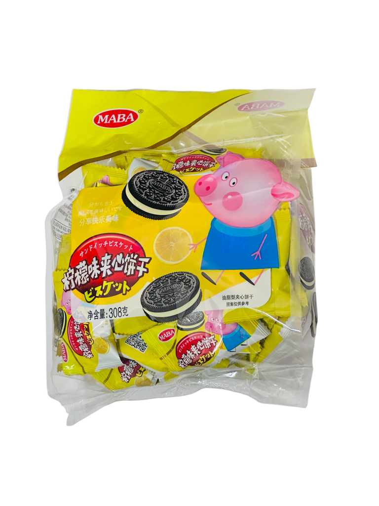 MABA Lemon Sandw Biscuit 308g 夹心饼干柠檬味