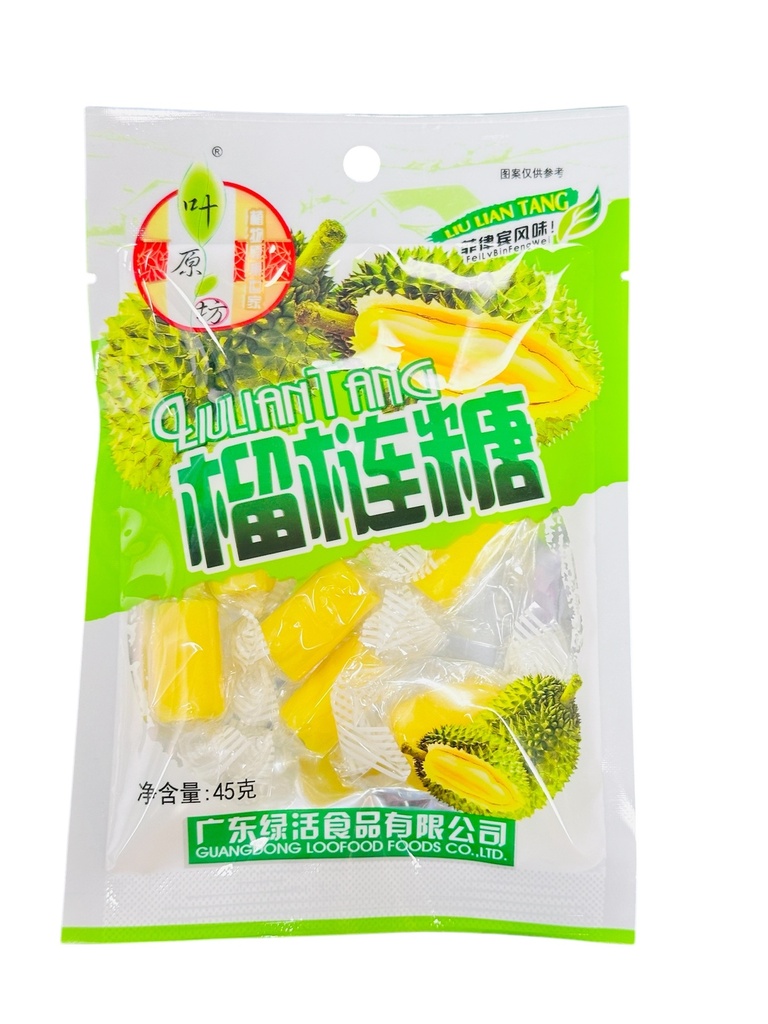 YYF Durian Flavor Candy 45g 叶源坊榴莲糖