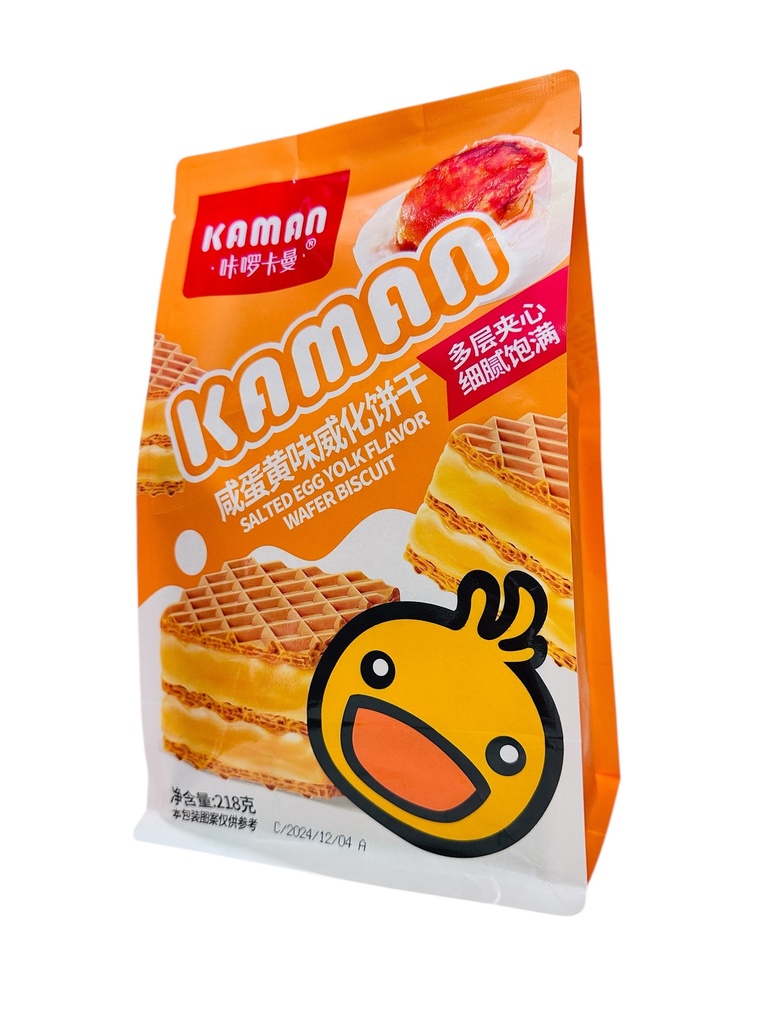 KLKM Salty Wafer Biscuits 218g 咔啰卡曼咸蛋黄味威化饼干