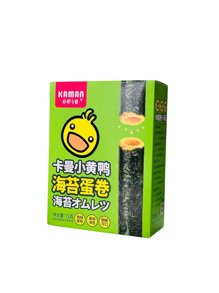 KM Nori Flav Biscuits 72g 卡曼小黄鸭海苔蛋卷 （盒装）