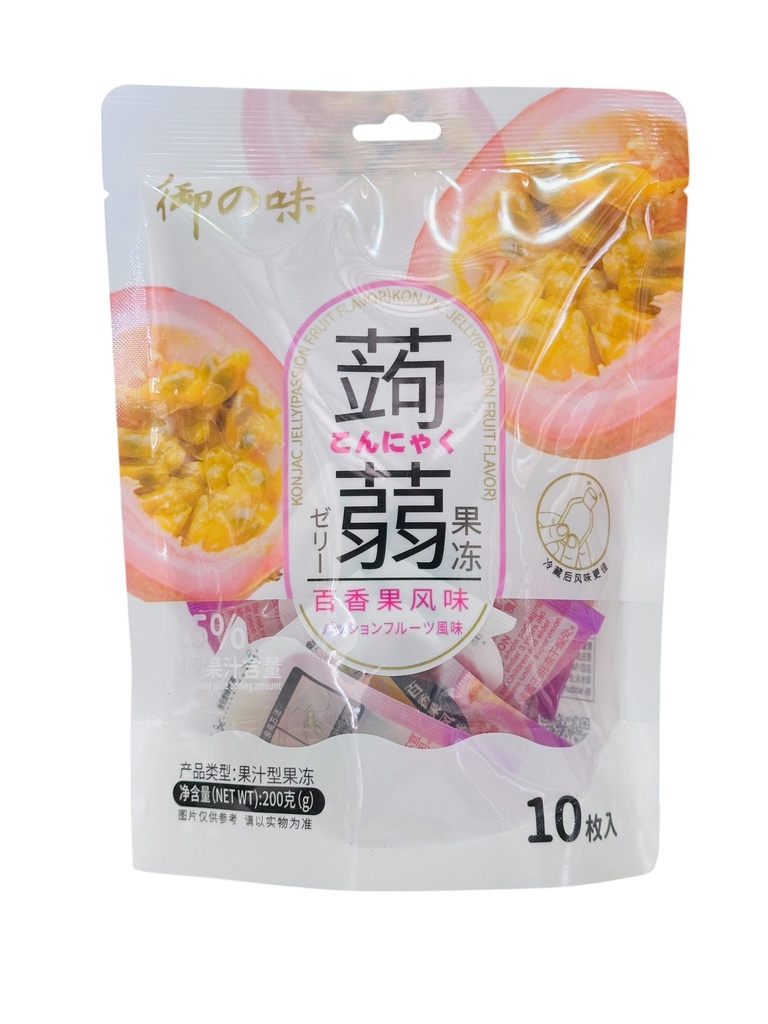 YZW Passion Fruit Flav Jelly 200g 御之味-蒟蒻果冻百香果风味