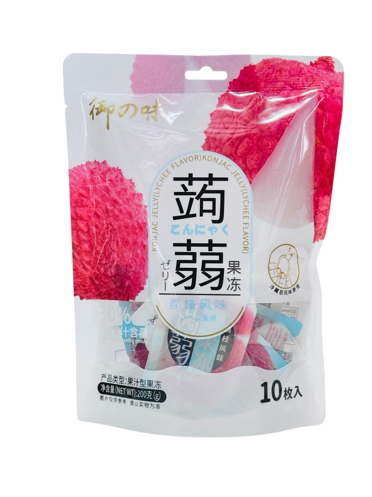 YZW Lychee Flavor Jelly 200g 御之味-蒟蒻果冻荔枝风味