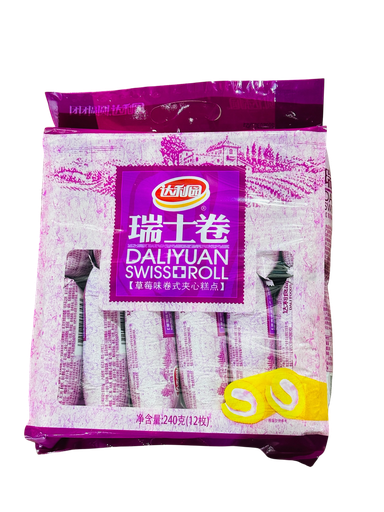 [DLYCMJ] DLY Strawberry Flav Biscuits 240g12枚达利园瑞士卷草莓